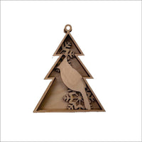 Bird 3D Laser Cut Ornament – Baltic Birch Wood Craft Supplies | DIY Wood Ornament Kit BR9 - The Wood Shape Store