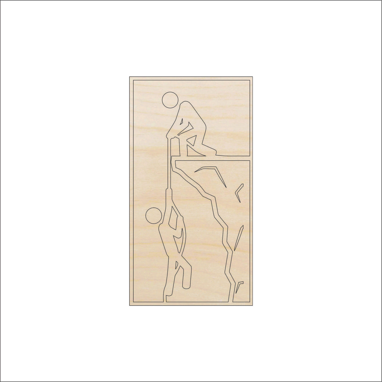 Mountain Wood Craft Shape - Laser Cut Baltic Birch Unfinished DIY Wood Art Supplies TRP34 - The Wood Shape Store