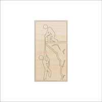 Mountain Wood Craft Shape - Laser Cut Baltic Birch Unfinished DIY Wood Art Supplies TRP34 - The Wood Shape Store