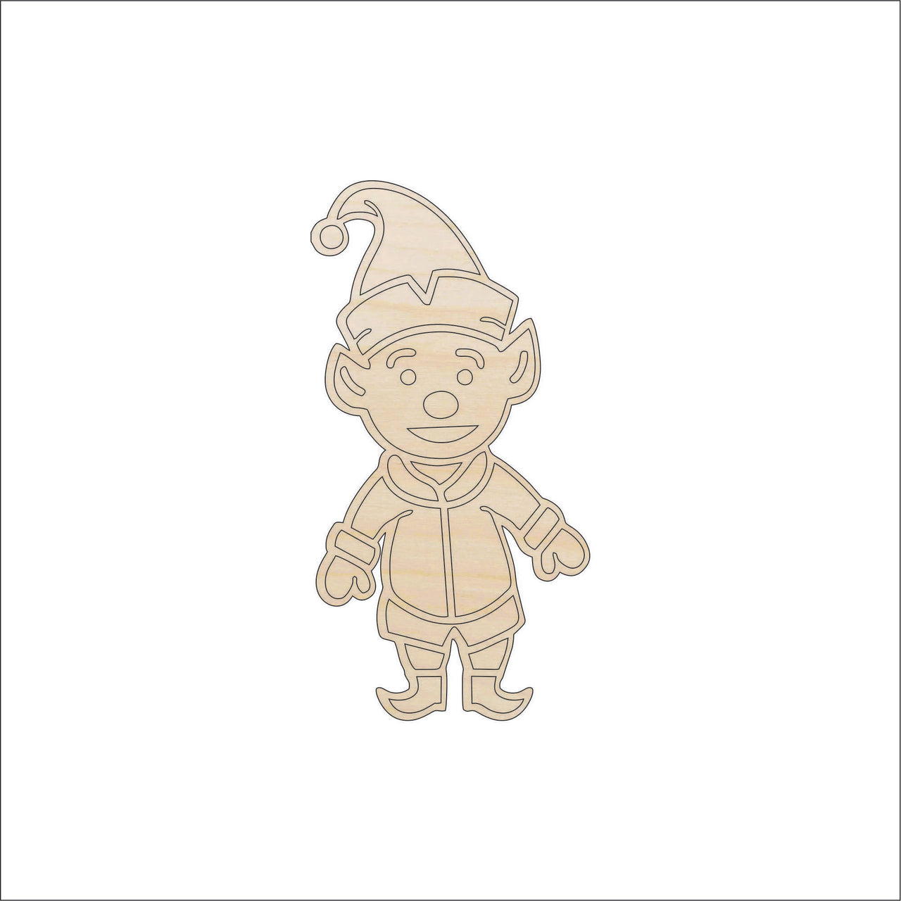 Gnome Elf Wood Craft Shape - Laser Cut Baltic Birch Unfinished DIY Wood Art Supplies MYTH12 - The Wood Shape Store