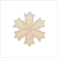 Snowflake Wood Craft Shape - Laser Cut Baltic Birch Unfinished DIY Wood Art Supplies SNW40 - The Wood Shape Store