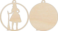 Witch 3D Laser Cut Ornament – Baltic Birch Wood Craft Supplies | DIY Wood Ornament Kit HA22 - The Wood Shape Store