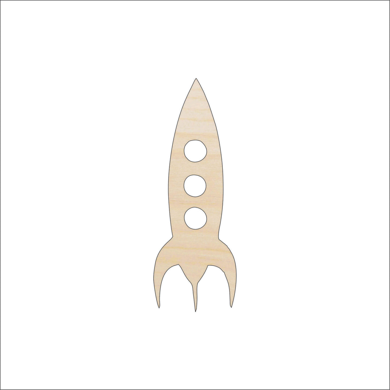 Spaceship Wood Craft Shape - Laser Cut Baltic Birch Unfinished DIY Wood Art Supplies SPC41 - The Wood Shape Store