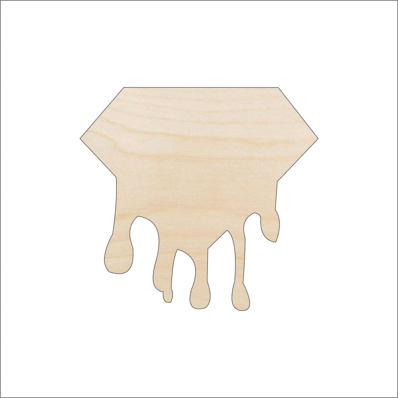 Diamond Wood Craft Shape - Laser Cut Baltic Birch Unfinished DIY Wood Art Supplies XTR63 - The Wood Shape Store
