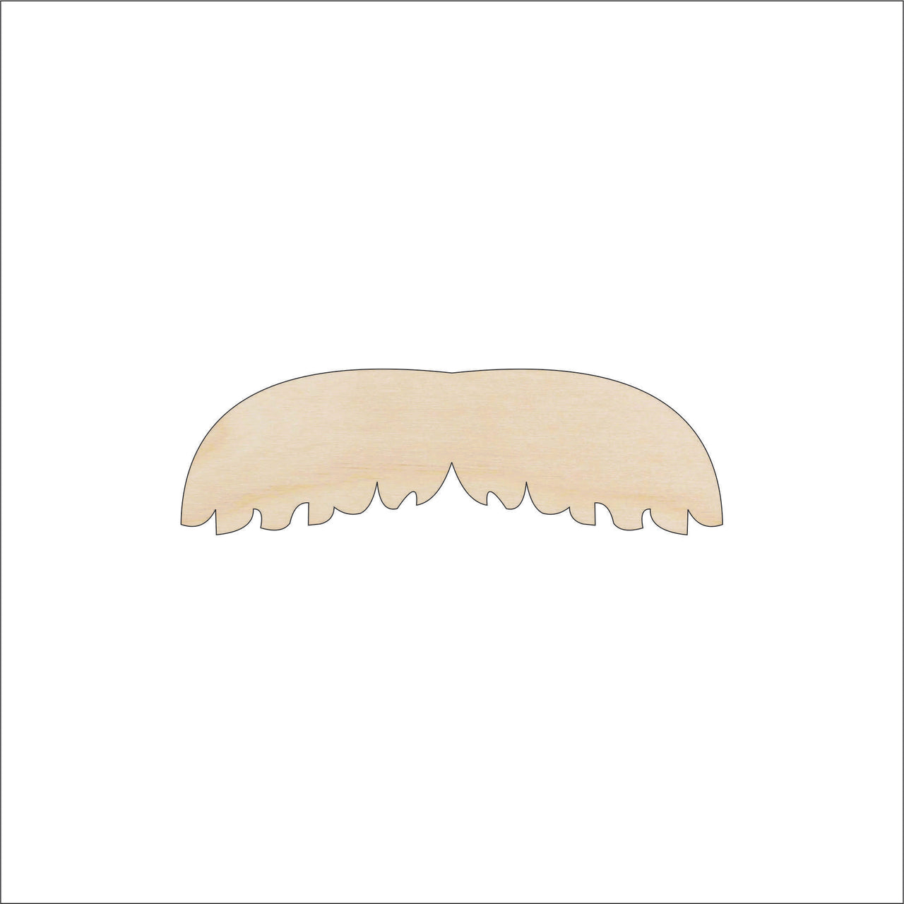 Mustache Wood Craft Shape - Laser Cut Baltic Birch Unfinished DIY Wood Art Supplies PPL54 - The Wood Shape Store