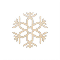 Snowflake Wood Craft Shape - Laser Cut Baltic Birch Unfinished DIY Wood Art Supplies SNW58 - The Wood Shape Store