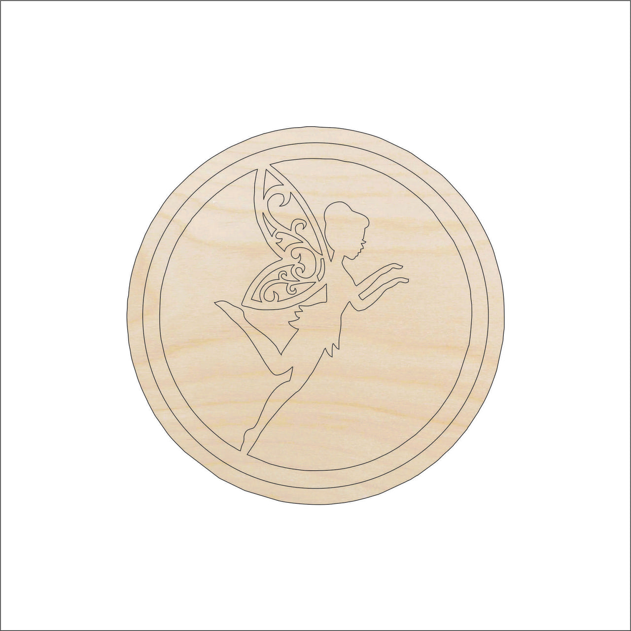 Fairy Wood Craft Shape - Laser Cut Baltic Birch Unfinished DIY Wood Art Supplies MYTH146 - The Wood Shape Store