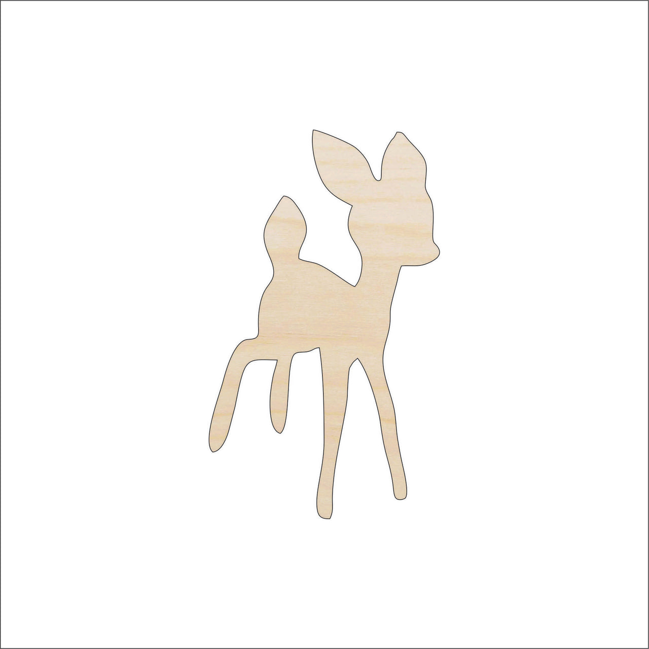 Deer Wood Craft Shape - Laser Cut Baltic Birch Unfinished DIY Wood Art Supplies DER65 - The Wood Shape Store