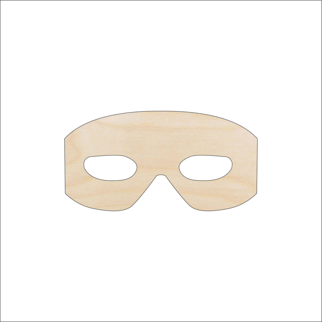 Mask Wood Craft Shape - Laser Cut Baltic Birch Unfinished DIY Wood Art Supplies MSK18 - The Wood Shape Store