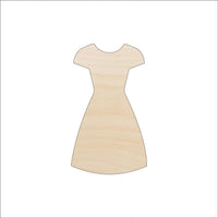 Dress Wood Craft Shape - Laser Cut Baltic Birch Unfinished DIY Wood Art Supplies CLT25 - The Wood Shape Store