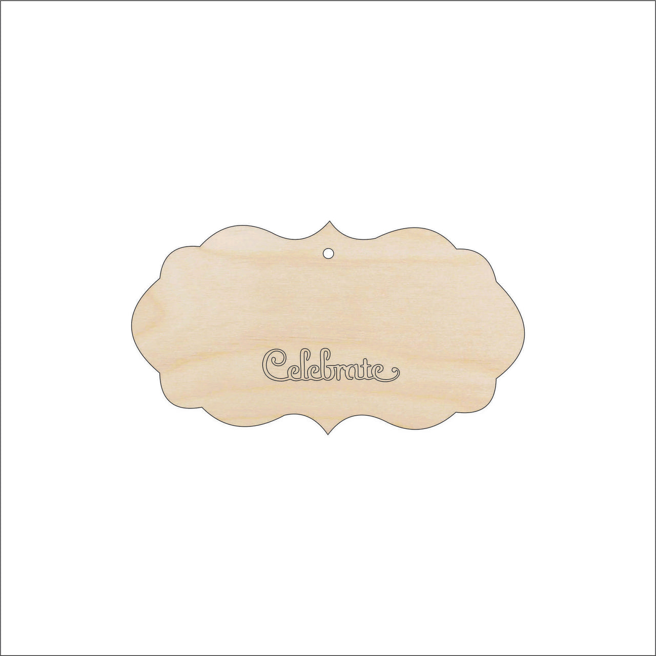 Gift Tag Wood Craft Shape - Laser Cut Baltic Birch Unfinished DIY Wood Art Supplies TAG17 - The Wood Shape Store