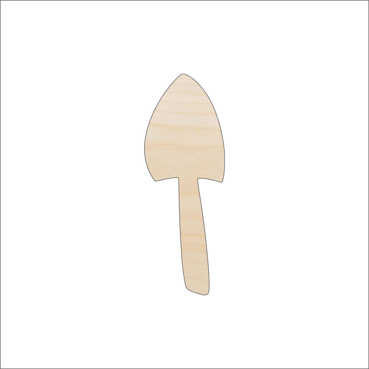 Spade Wood Craft Shape - Laser Cut Baltic Birch Unfinished DIY Wood Art Supplies DCR52 - The Wood Shape Store