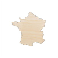 France Wood Craft Shape - Laser Cut Baltic Birch Unfinished DIY Wood Art Supplies WLD72 - The Wood Shape Store