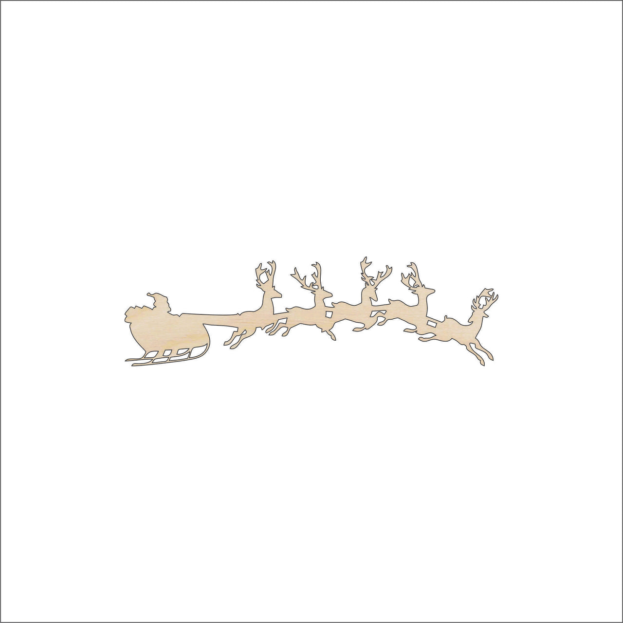 Santa Claus Wood Craft Shape - Laser Cut Baltic Birch Unfinished DIY Wood Art Supplies XMS60 - The Wood Shape Store