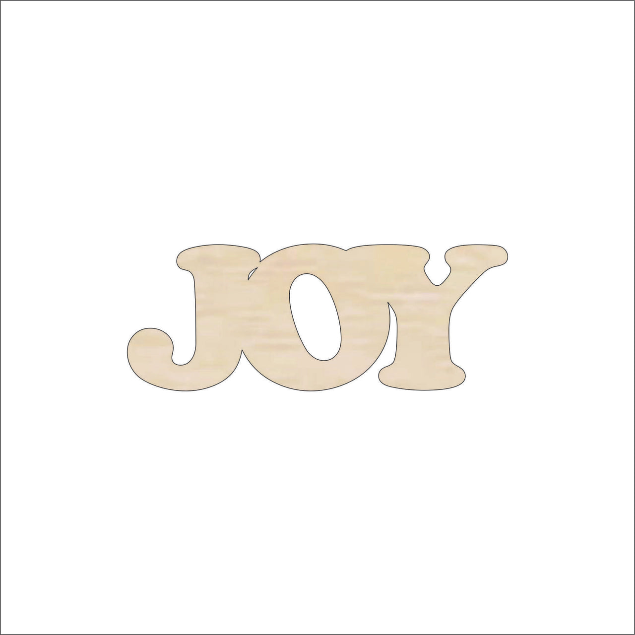 Joy Wood Craft Shape - Laser Cut Baltic Birch Unfinished DIY Wood Art Supplies WRD32 - The Wood Shape Store