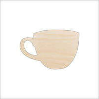 Coffee Cup Wood Craft Shape - Laser Cut Baltic Birch Unfinished DIY Wood Art Supplies FOD175 - The Wood Shape Store