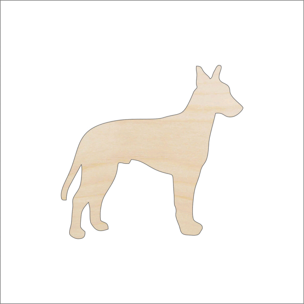 Dog Wood Craft Shape - Laser Cut Baltic Birch Unfinished DIY Wood Art Supplies DOG11 - The Wood Shape Store