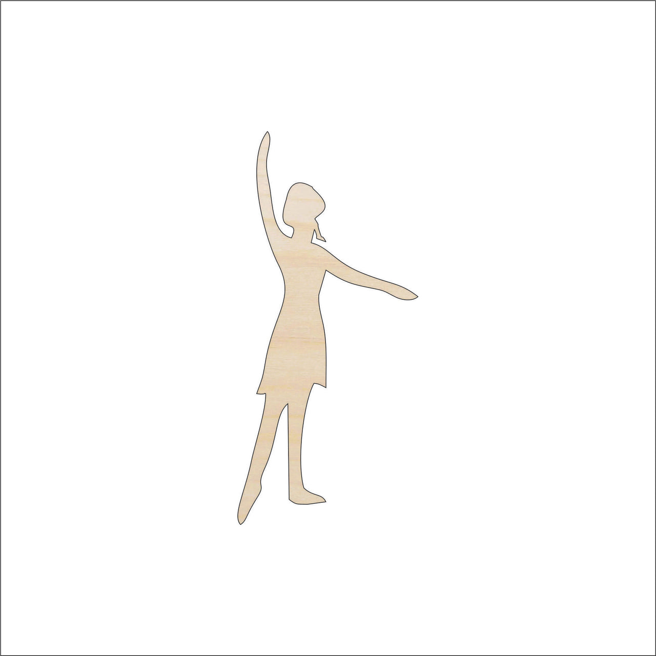 Dance Wood Craft Shape - Laser Cut Baltic Birch Unfinished DIY Wood Art Supplies PPL135 - The Wood Shape Store