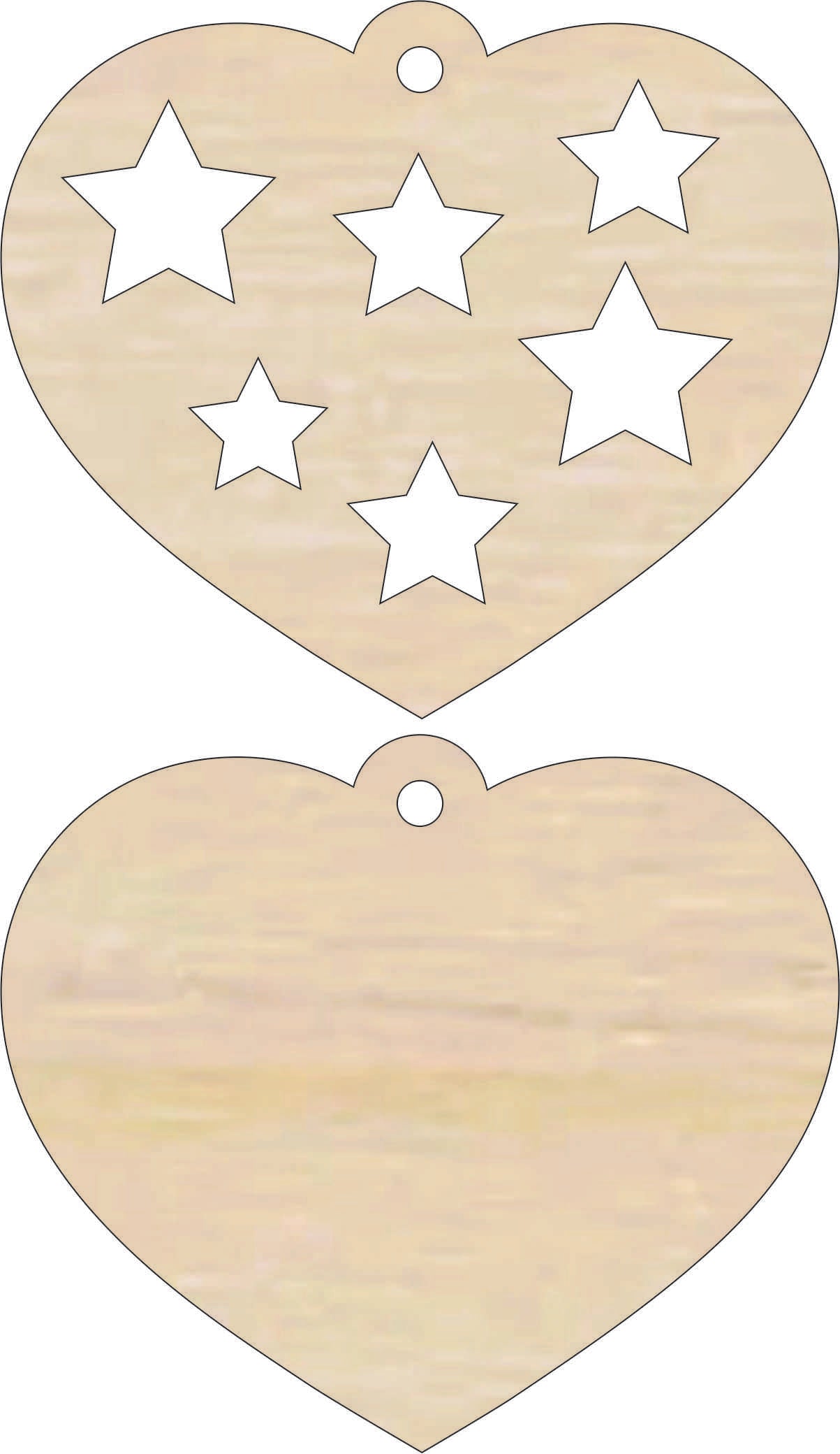 Heart 3D Heart Laser Cut Ornament – Baltic Birch Wood Craft Supplies | DIY Wood Ornament Kit US4 - The Wood Shape Store