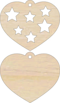 Heart 3D Heart Laser Cut Ornament – Baltic Birch Wood Craft Supplies | DIY Wood Ornament Kit US4 - The Wood Shape Store