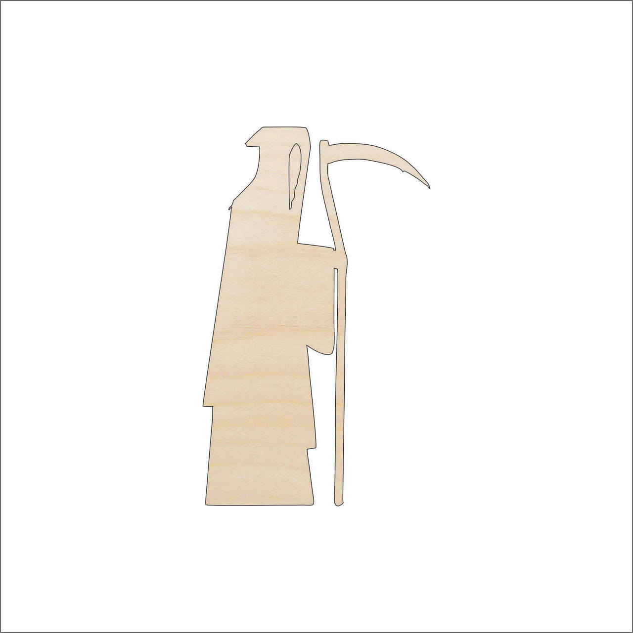 Grim Reaper Wood Craft Shape - Laser Cut Baltic Birch Unfinished DIY Wood Art Supplies FAL42 - The Wood Shape Store