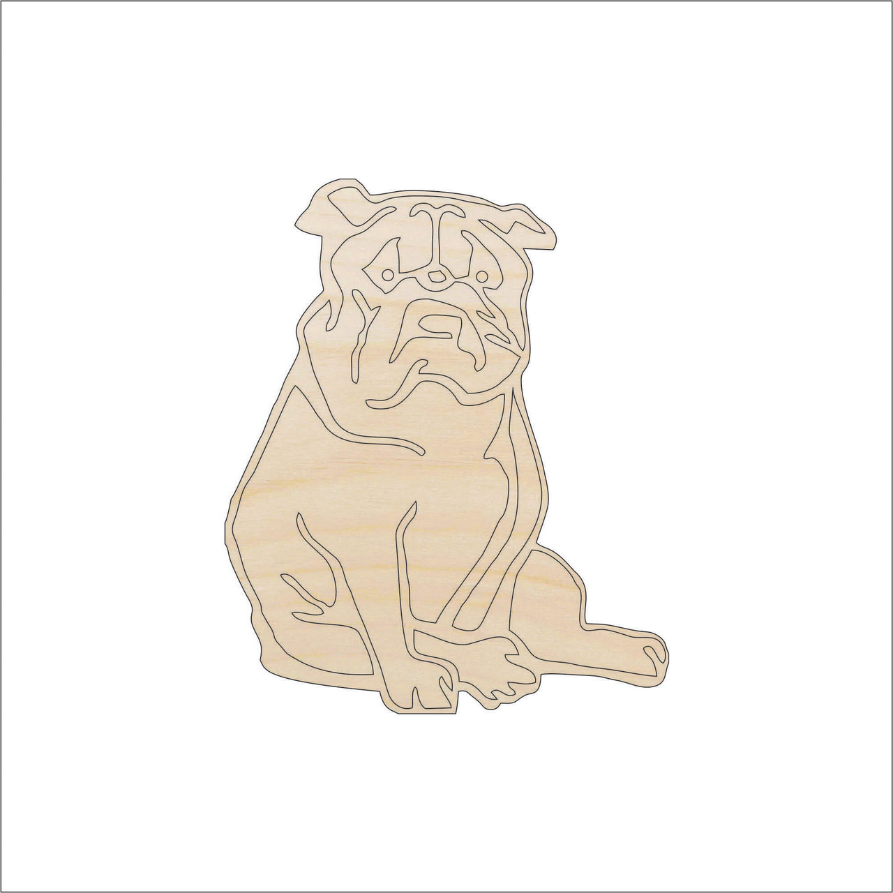 Dog Wood Craft Shape - Laser Cut Baltic Birch Unfinished DIY Wood Art Supplies DOG72 - The Wood Shape Store