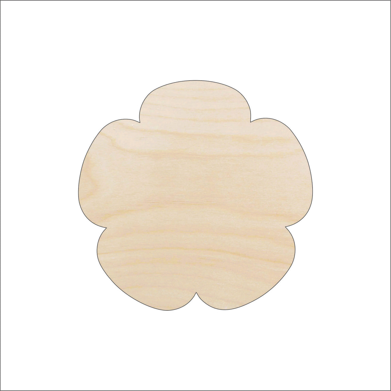 Flower Wood Craft Shape - Laser Cut Baltic Birch Unfinished DIY Wood Art Supplies FLR90 - The Wood Shape Store