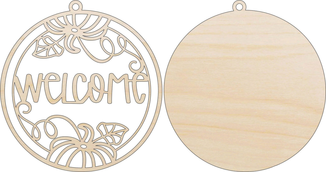 Welcome Fall 3D Laser Cut Ornament – Baltic Birch Wood Craft Supplies | DIY Kit FL101 - The Wood Shape Store
