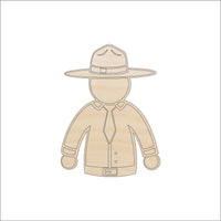Park Ranger Wood Craft Shape - Laser Cut Baltic Birch Unfinished DIY Wood Art Supplies TRP55 - The Wood Shape Store