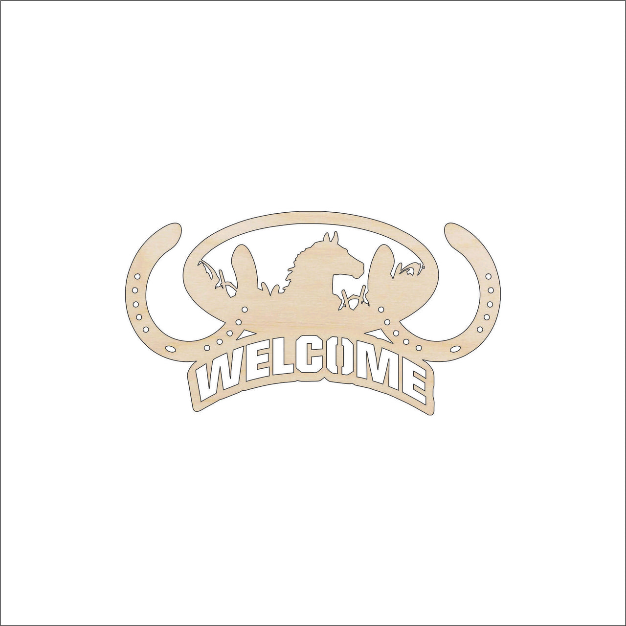 Horse Wood Craft Shape - Laser Cut Baltic Birch Unfinished DIY Wood Art Supplies SGN74 - The Wood Shape Store