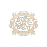 Trick or Treat Wood Craft Shape – Laser Cut Baltic Birch Unfinished DIY Art Supplies FAL84 - The Wood Shape Store