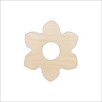 Flower Wood Craft Shape - Laser Cut Baltic Birch Unfinished DIY Wood Art Supplies FLR2 - The Wood Shape Store