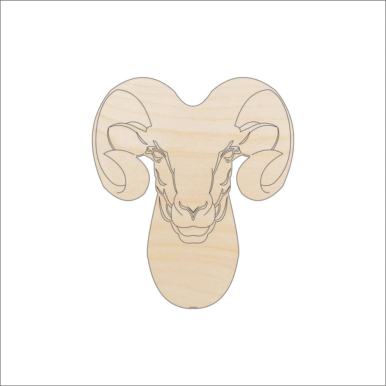 Sheep Wood Craft Shape - Laser Cut Baltic Birch Unfinished DIY Wood Art Supplies SHP21 - The Wood Shape Store