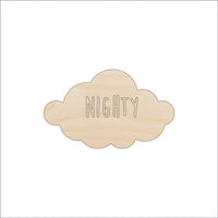 Sleepy Cloud Wood Craft Shape - Laser Cut Baltic Birch Unfinished DIY Wood Art Supplies SKY74 - The Wood Shape Store