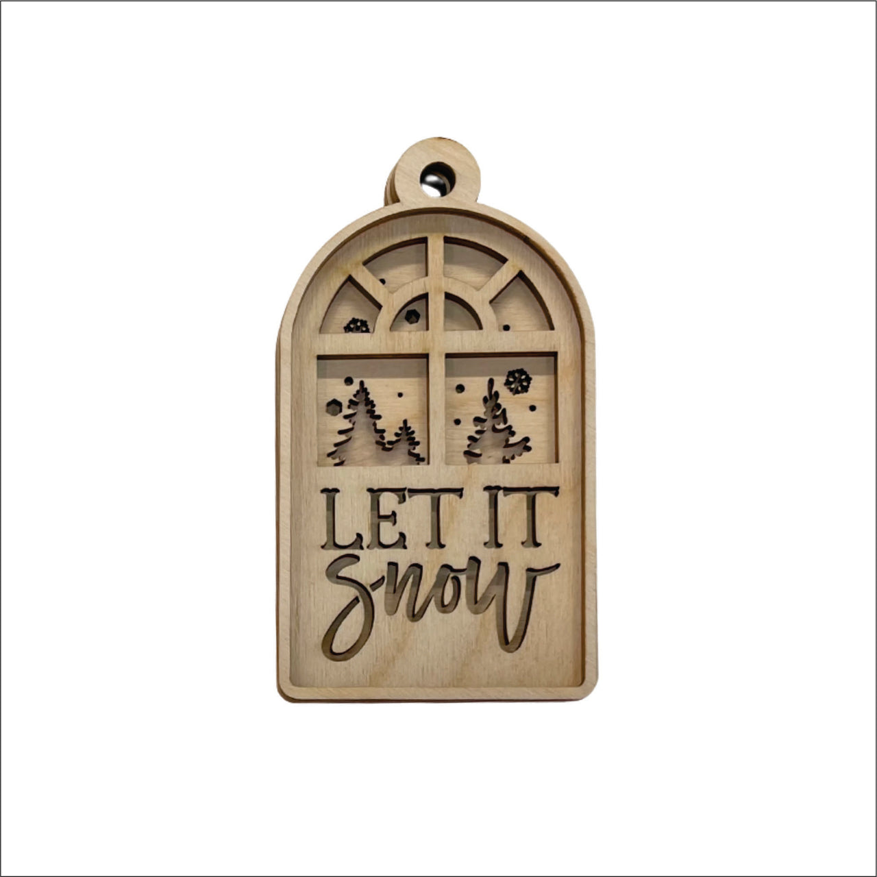 Snow 3D Laser Cut Ornament – Baltic Birch Wood Craft Supplies | DIY Wood Ornament Kit XM28 - The Wood Shape Store