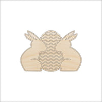 Bunny Wood Craft Shape - Laser Cut Baltic Birch Unfinished DIY Wood Art Supplies ESR26 - The Wood Shape Store