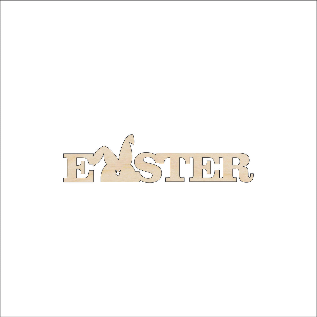 Bunny Wood Craft Shape - Laser Cut Baltic Birch Unfinished DIY Wood Art Supplies ESR8 - The Wood Shape Store