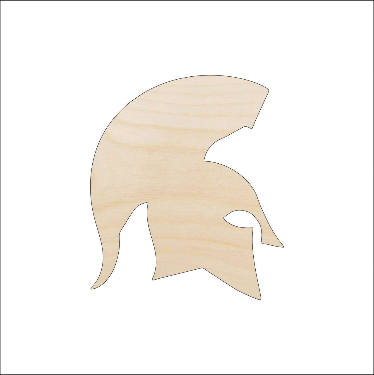 Helmet Wood Craft Shape - Laser Cut Baltic Birch Unfinished DIY Wood Art Supplies CLT33 - The Wood Shape Store