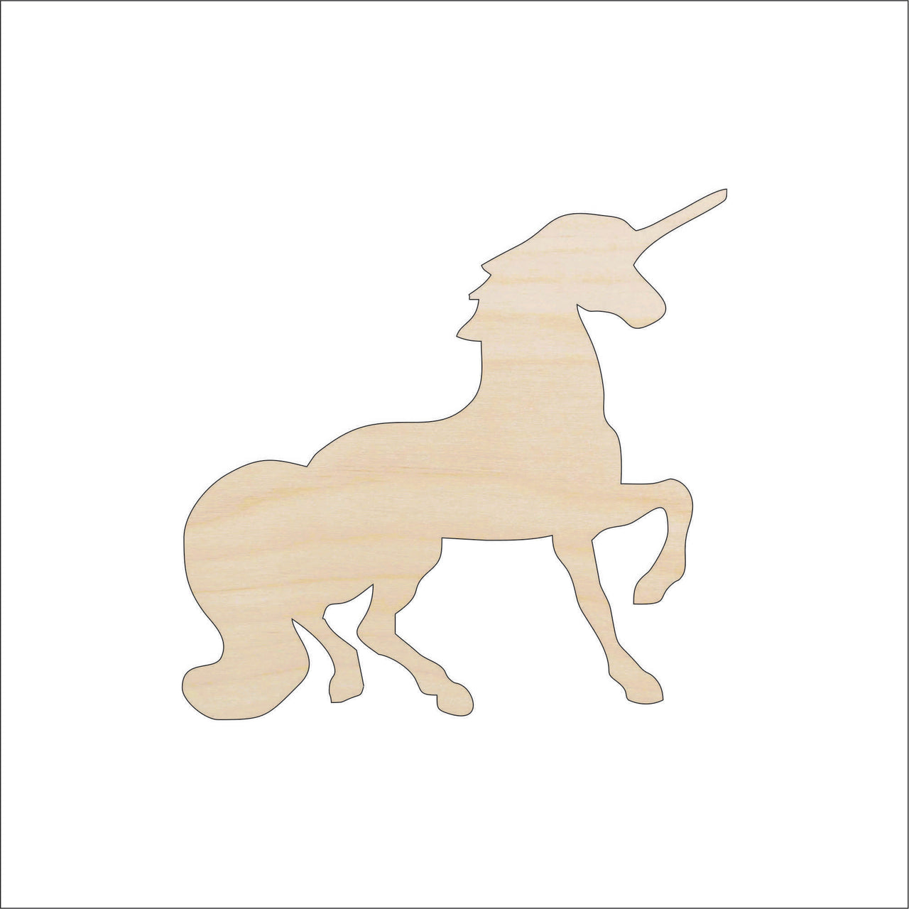 Unicorn Wood Craft Shape - Laser Cut Baltic Birch Unfinished DIY Wood Art Supplies MYTH105 - The Wood Shape Store
