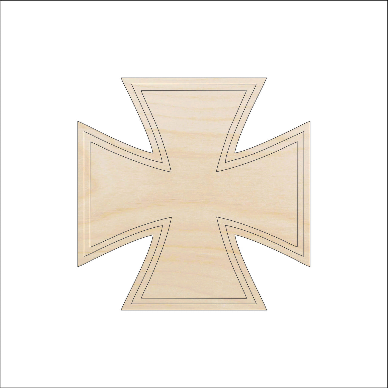Cross Wood Craft Shape - Laser Cut Baltic Birch Unfinished DIY Wood Art Supplies REL4 - The Wood Shape Store