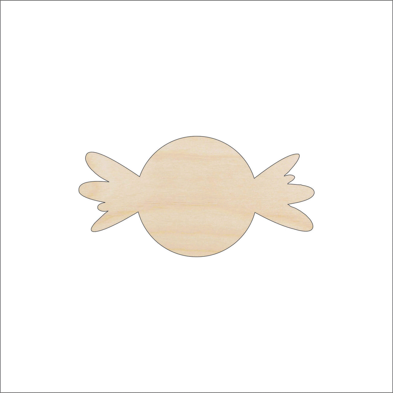 Candy Wood Craft Shape - Laser Cut Baltic Birch Unfinished DIY Wood Art Supplies FOD89 - The Wood Shape Store