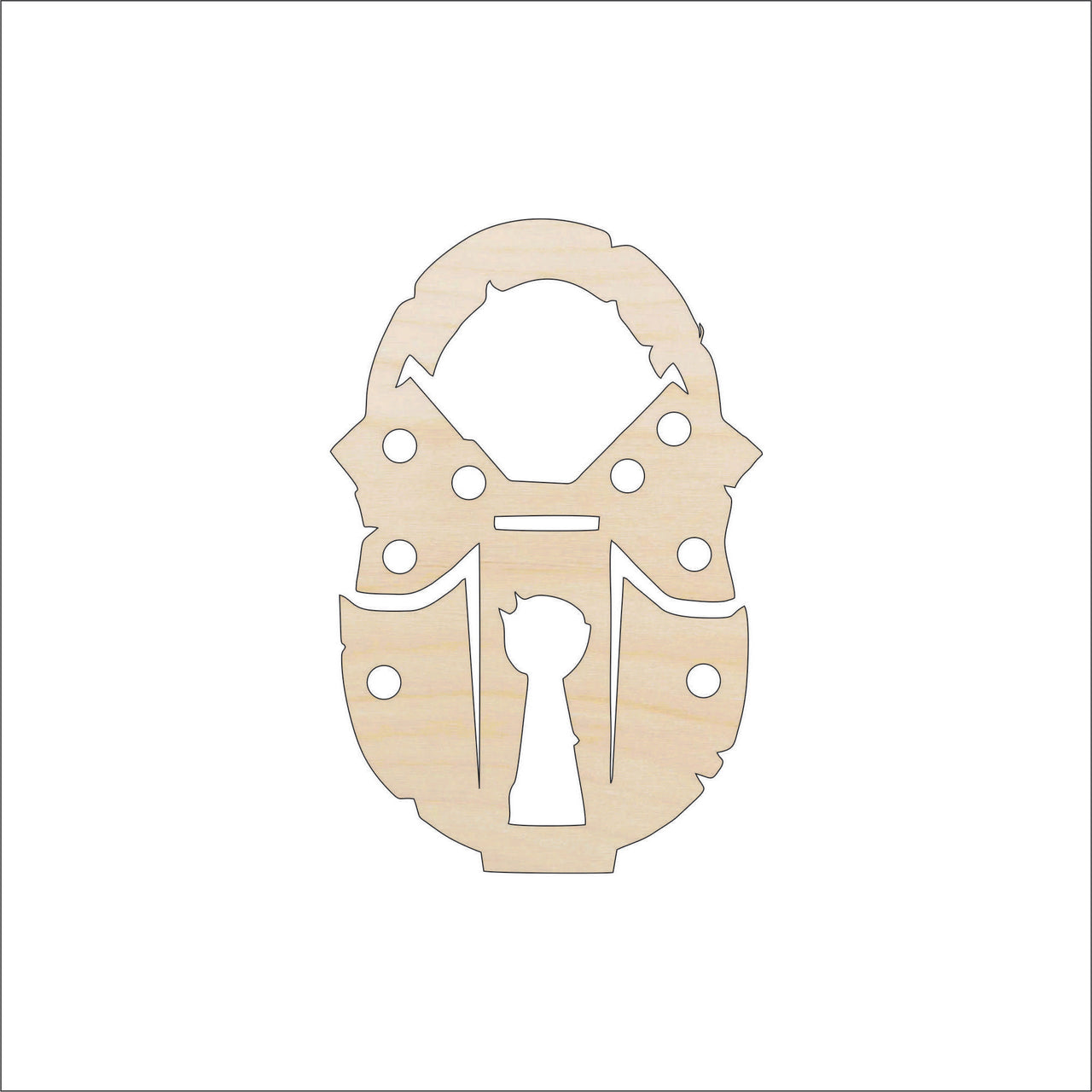 Padlock Wood Craft Shape - Laser Cut Baltic Birch Unfinished DIY Wood Art Supplies KEY33 - The Wood Shape Store