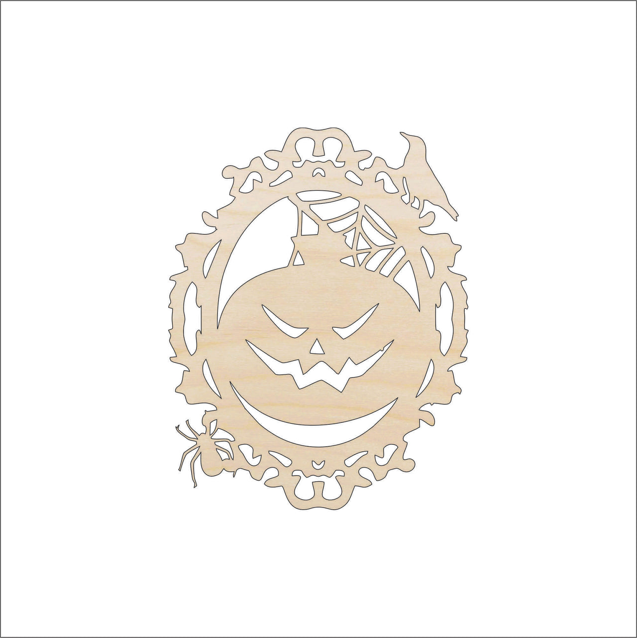 Pumpkin Wood Craft Shape – Laser Cut Baltic Birch Unfinished DIY Art Supplies FAL20 - The Wood Shape Store