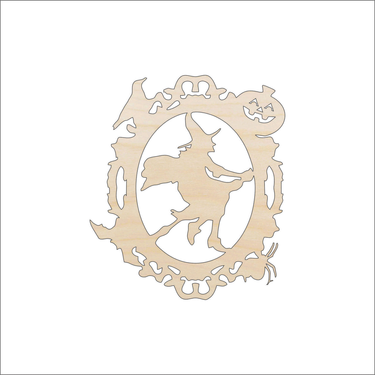 Witch - Wood Craft Shape – Laser Cut Baltic Birch Unfinished DIY Art Supplies FAL83 - The Wood Shape Store