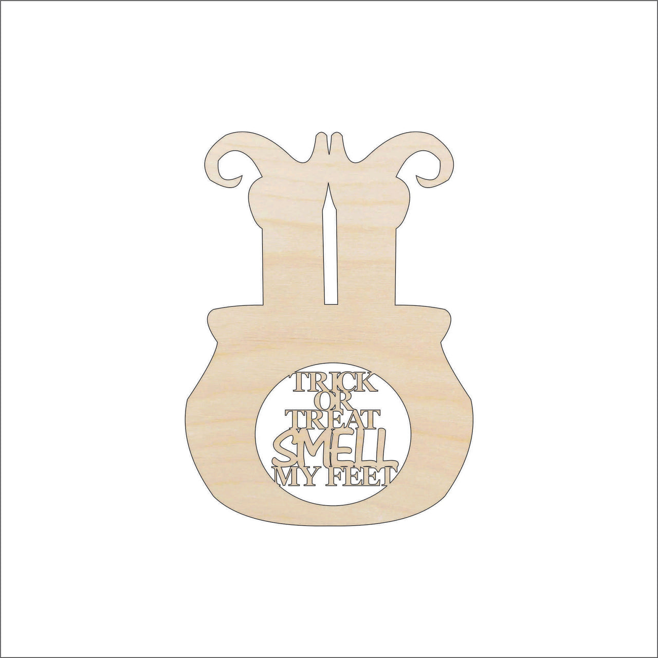 Witch Wood Craft Shape - Laser Cut Baltic Birch Unfinished DIY Wood Art Supplies FAL268 - The Wood Shape Store