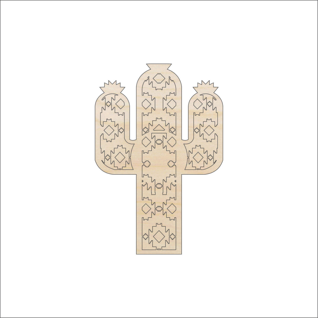 Cactus Wood Craft Shape Laser Cut Out Unfinished DIY Craft Supply TRE144 - The Wood Shape Store