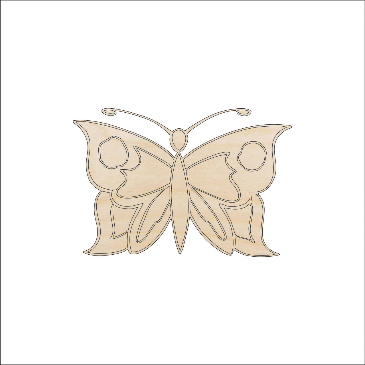 Butterfly Wood Craft Shape - Laser Cut Baltic Birch Unfinished DIY Wood Art Supplies BUG18 - The Wood Shape Store
