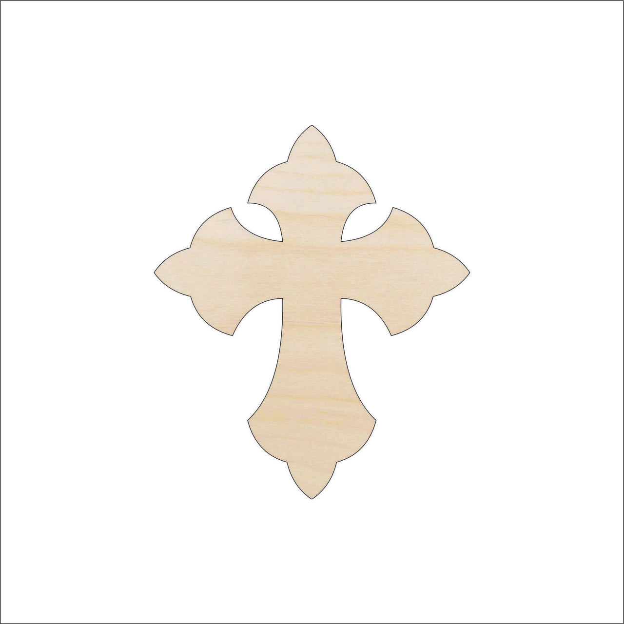 Cross Wood Craft Shape - Laser Cut Baltic Birch Unfinished DIY Wood Art Supplies REL15 - The Wood Shape Store