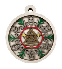 Bell 3D Laser Cut Ornament – Baltic Birch Wood Craft Supplies | DIY Wood Ornament Kit XM305 - The Wood Shape Store
