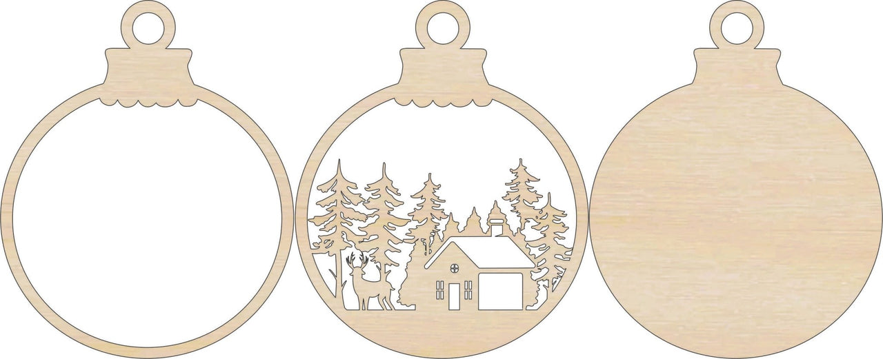 Deer 3D Laser Cut Ornament – Baltic Birch Wood Craft Supplies | DIY Wood Ornament Kit AN17 - The Wood Shape Store